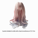 Maxbell Doll Hair Wig Decorative Decor Accessories DIY for Photo Props Girls Present 6 Point