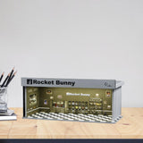 Maxbell Diorama 1/64 Car Garage Model Toy Car Parking Lot LED Lighting Scenery Model