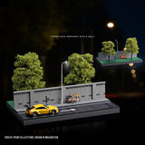 Maxbell 1/64 Vehicle Model Display Case Scene Accessory for Diorama Sand Table Scene
