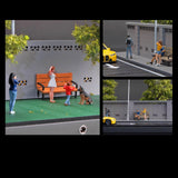 Maxbell 1/64 Vehicle Model Display Case Scene Accessory for Diorama Sand Table Scene