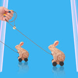 Maxbell Wooden Pull Toy Bunny Fine Motor Skill for Party Supplies Babies Boys Girls