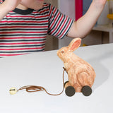 Maxbell Wooden Pull Toy Bunny Fine Motor Skill for Party Supplies Babies Boys Girls