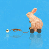 Maxbell Wooden Pull Toy Bunny Fine Motor Skill for Party Supplies Babies Boys Girls