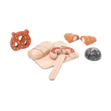 Maxbell Kids Wooden Cutting Play Foods Toy Kitchen Toy for Boys Girls Kids Preschool