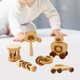 Maxbell 6 Pieces Wooden Baby Toys Kids Musical Toys for Kids Newborns Birthday Gifts