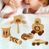 Maxbell 6 Pieces Wooden Baby Toys Kids Musical Toys for Kids Newborns Birthday Gifts