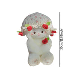 Maxbell Sheep Plush Toy Figure Supplies Ornament for Party Childrens Day Collectible Red