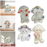 Maxbell Sheep Plush Toy Figure Supplies Ornament for Party Childrens Day Collectible Red