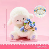 Maxbell Sheep Plush Toy Figure Supplies Ornament for Party Childrens Day Collectible Blue