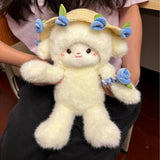 Maxbell Sheep Plush Toy Figure Supplies Ornament for Party Childrens Day Collectible Blue