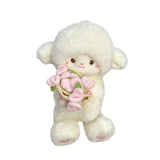 Maxbell Sheep Plush Toy Figure Supplies Ornament for Party Childrens Day Collectible Pink