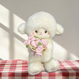 Maxbell Sheep Plush Toy Figure Supplies Ornament for Party Childrens Day Collectible Pink