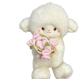 Maxbell Sheep Plush Toy Figure Supplies Ornament for Party Childrens Day Collectible Pink