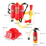 Maxbell Firefighter Water Spray Toy Set Summer Role Playing for Party Backyard Beach 3pcs