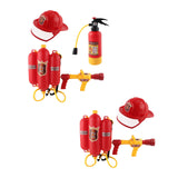 Maxbell Firefighter Water Spray Toy Set Summer Role Playing for Party Backyard Beach 3pcs