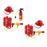 Maxbell Firefighter Water Spray Toy Set Summer Role Playing for Party Backyard Beach 3pcs
