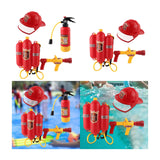 Maxbell Firefighter Water Spray Toy Set Summer Role Playing for Party Backyard Beach 3pcs