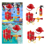 Maxbell Firefighter Water Spray Toy Set Summer Role Playing for Party Backyard Beach 3pcs