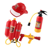 Maxbell Firefighter Water Spray Toy Set Summer Role Playing for Party Backyard Beach 3pcs