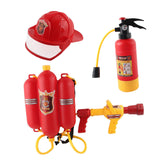 Maxbell Firefighter Water Spray Toy Set Summer Role Playing for Party Backyard Beach 3pcs