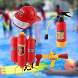 Maxbell Firefighter Water Spray Toy Set Summer Role Playing for Party Backyard Beach 3pcs