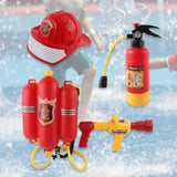 Maxbell Firefighter Water Spray Toy Set Summer Role Playing for Party Backyard Beach 3pcs