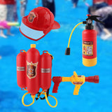 Maxbell Firefighter Water Spray Toy Set Summer Role Playing for Party Backyard Beach 3pcs
