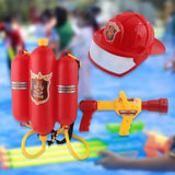 Maxbell Firefighter Water Spray Toy Set Summer Role Playing for Party Backyard Beach 2pcs