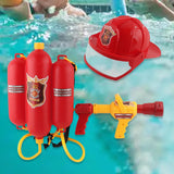 Maxbell Firefighter Water Spray Toy Set Summer Role Playing for Party Backyard Beach 2pcs