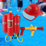 Maxbell Firefighter Water Spray Toy Set Summer Role Playing for Party Backyard Beach 2pcs