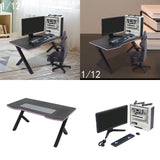 Maxbell 1:12 Scale Dollhouse Miniature Furniture Decorative Sturdy Esports Furniture Table