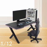 Maxbell 1:12 Scale Dollhouse Miniature Furniture Decorative Sturdy Esports Furniture Table