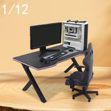 Maxbell 1:12 Scale Dollhouse Miniature Furniture Decorative Sturdy Esports Furniture Set
