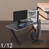 Maxbell 1:12 Scale Dollhouse Miniature Furniture Decorative Sturdy Esports Furniture Set