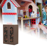 Maxbell 1:12 Scale Dollhouse Wardrobe Decor Accessories for Girls Boys Children Kids Brown