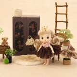 Maxbell 1:12 Scale Dollhouse Wardrobe Decor Accessories for Girls Boys Children Kids Brown