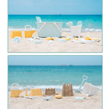 Maxbell 21Pcs Bucket and Spade Castle Sand Toys Travel Beach Toys for Children Gifts