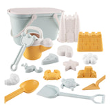 Maxbell 21Pcs Bucket and Spade Castle Sand Toys Travel Beach Toys for Children Gifts