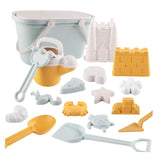 Maxbell 21Pcs Bucket and Spade Castle Sand Toys Travel Beach Toys for Children Gifts