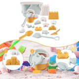 Maxbell 21Pcs Bucket and Spade Castle Sand Toys Travel Beach Toys for Children Gifts