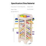 Maxbell Wooden Board Game Colorful Wooden Sticks Game Interactive for Preschool