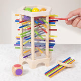 Maxbell Wooden Board Game Colorful Wooden Sticks Game Interactive for Preschool
