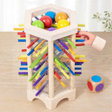 Maxbell Wooden Board Game Colorful Wooden Sticks Game Interactive for Preschool