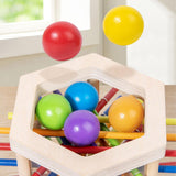 Maxbell Wooden Board Game Colorful Wooden Sticks Game Interactive for Preschool