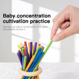 Maxbell Wooden Board Game Colorful Wooden Sticks Game Interactive for Preschool