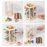 Maxbell Wooden Board Game Colorful Wooden Sticks Game Interactive for Preschool
