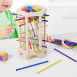 Maxbell Wooden Board Game Colorful Wooden Sticks Game Interactive for Preschool