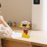 Maxbell Action Figure Building Blocks Room Decoration for Kids Ages 3+ Year Old Fans Yellow Pink