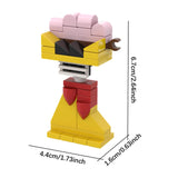 Maxbell Action Figure Building Blocks Room Decoration for Kids Ages 3+ Year Old Fans Yellow Pink