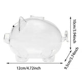 Maxbell Piggy Bank Transparent Home Decor Craft for Kids Great Gift Unique Money Pot